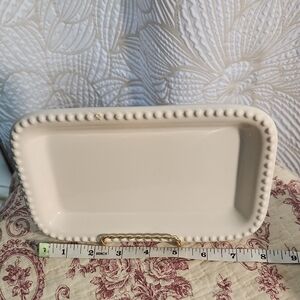 Pottery Barn Cream Small Kitchen Sink, Small Bites Vanity Tray. Flawed Gem!!